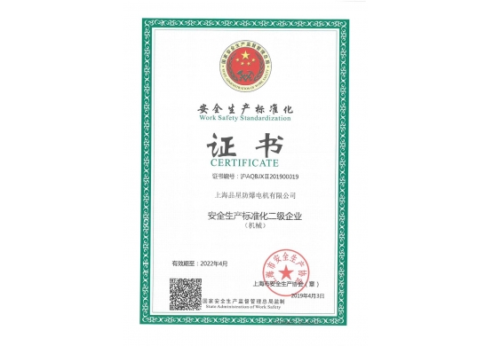 安全生產(chǎn)標(biāo)準(zhǔn)化證書(shū)